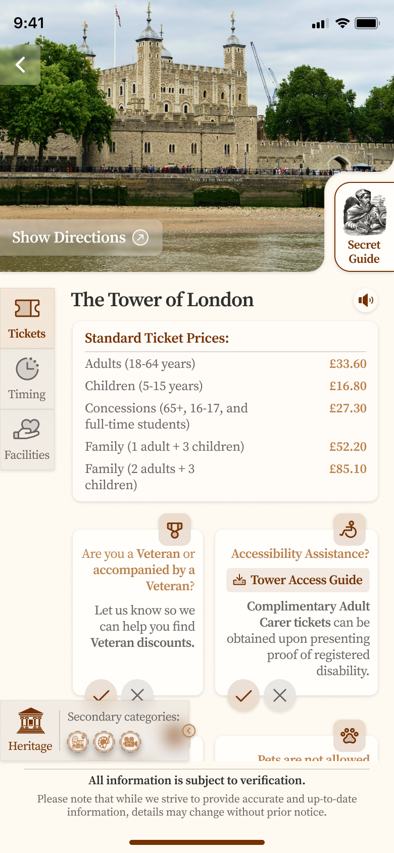 Get practical information and tickets